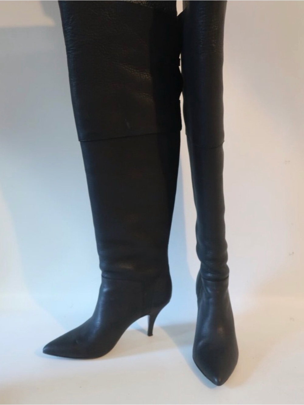 3.1 Philip Lim Black Over-the-Knee Leather Boots 39